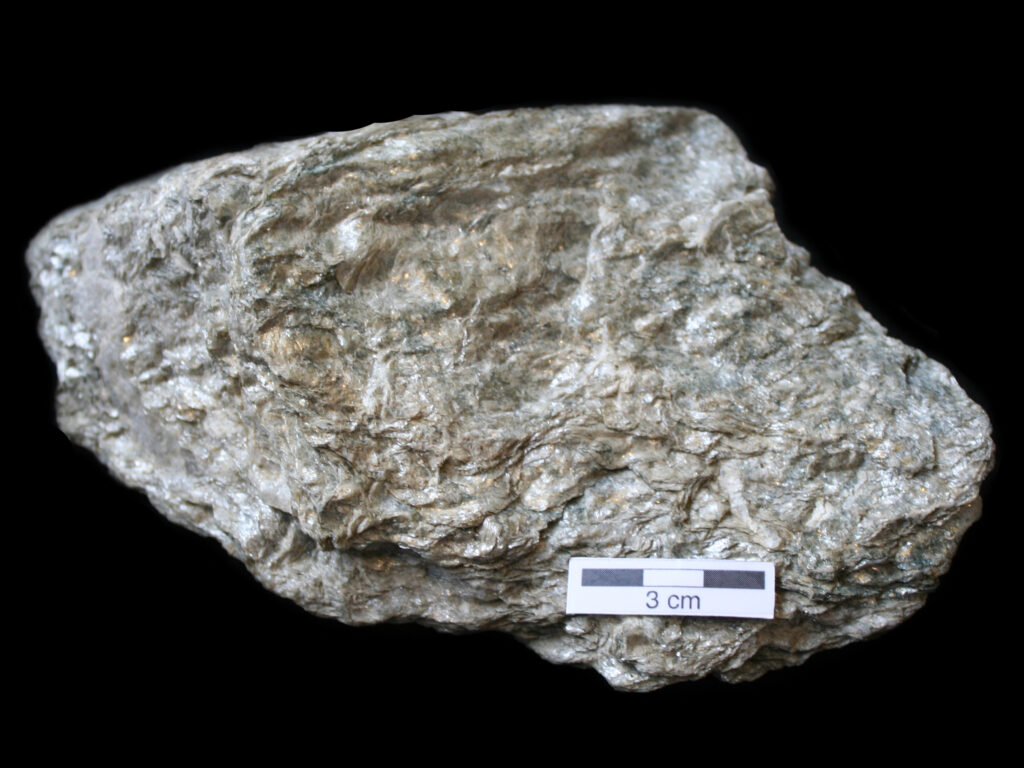 Primo piano di scisto, una roccia meteororfica