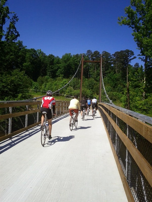 Ponte sospeso del Neuse River Greenway Trail