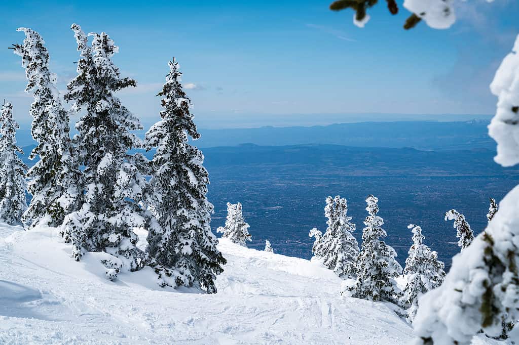 Montagna dello sci della neve nel New Mexico