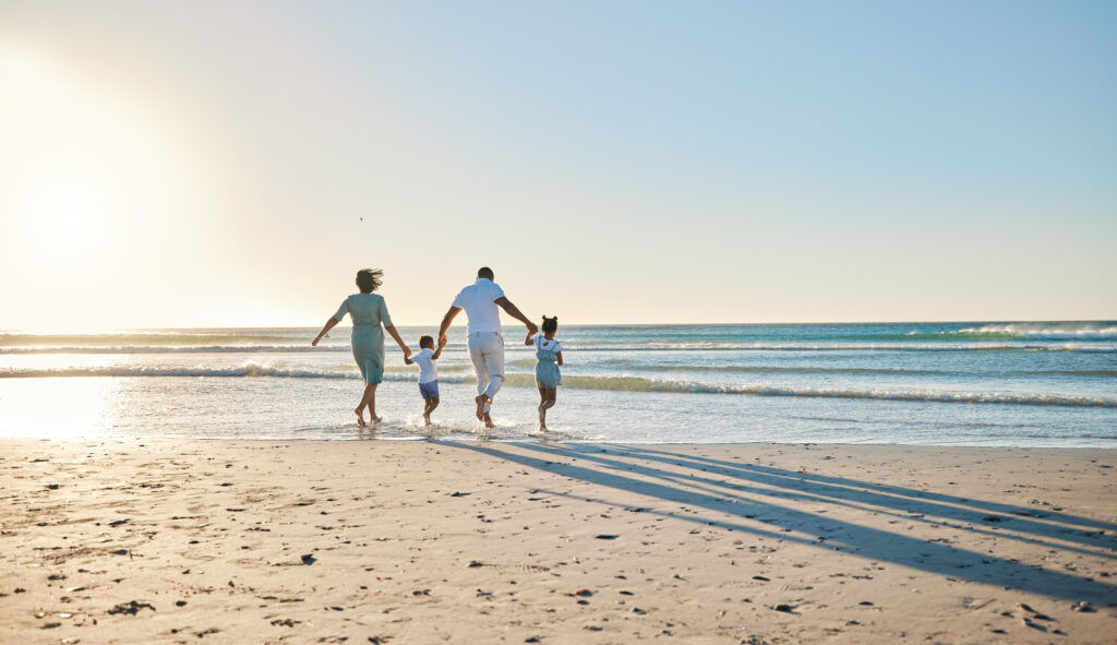 Famiglia in spiaggia