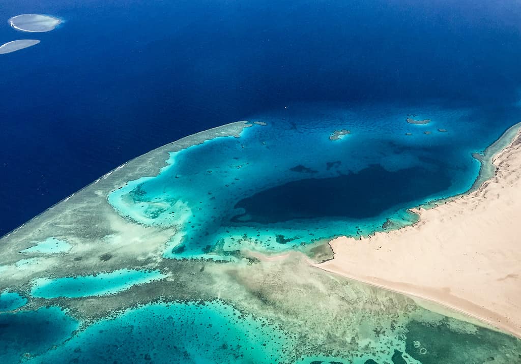 Foto aerea del Mar Rosso