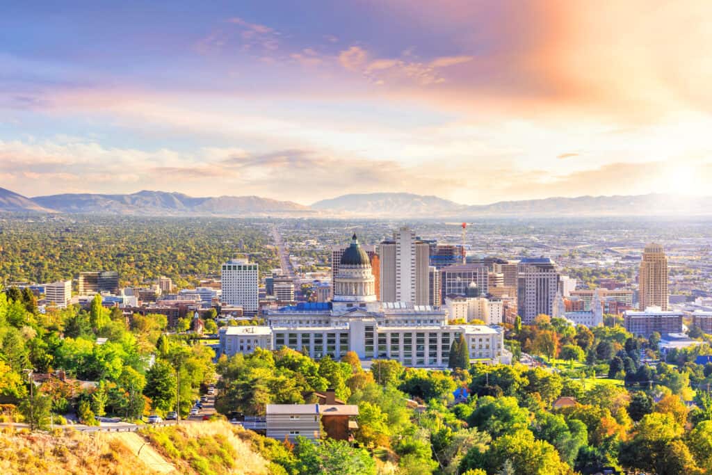 Orizzonte Utah di Salt Lake City negli Stati Uniti