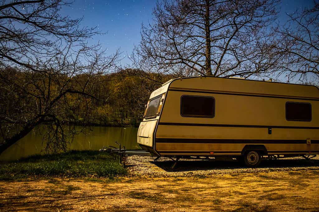 Campeggiare, Composizione orizzontale, Ungheria, Viaggio, Lago