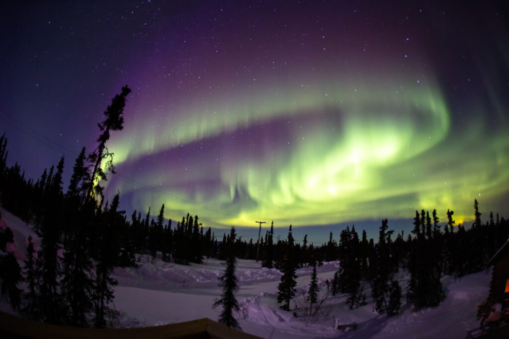 L'aurora boreale vicino a Fairbanks, AK
