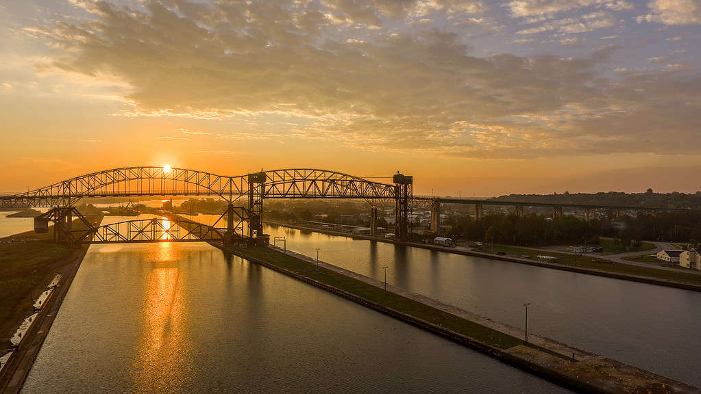 Sault Ste Marie Soo blocca il tramonto
