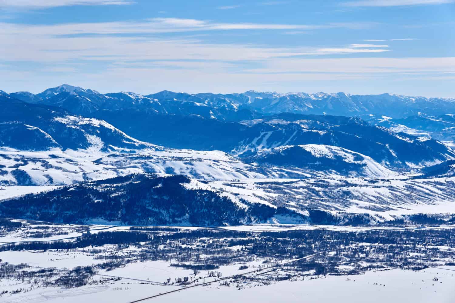                                                               Jackson Hole, Wyoming preso dalla montagna Rendezvous