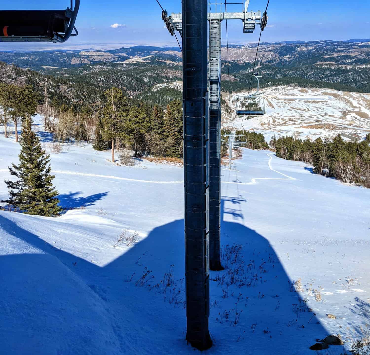 La parte superiore del Terry Peak Ski Area SW di piombo, SD