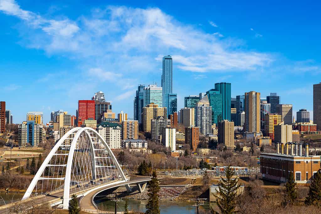 Orizzonte del centro di Edmonton, Alberta, Canada