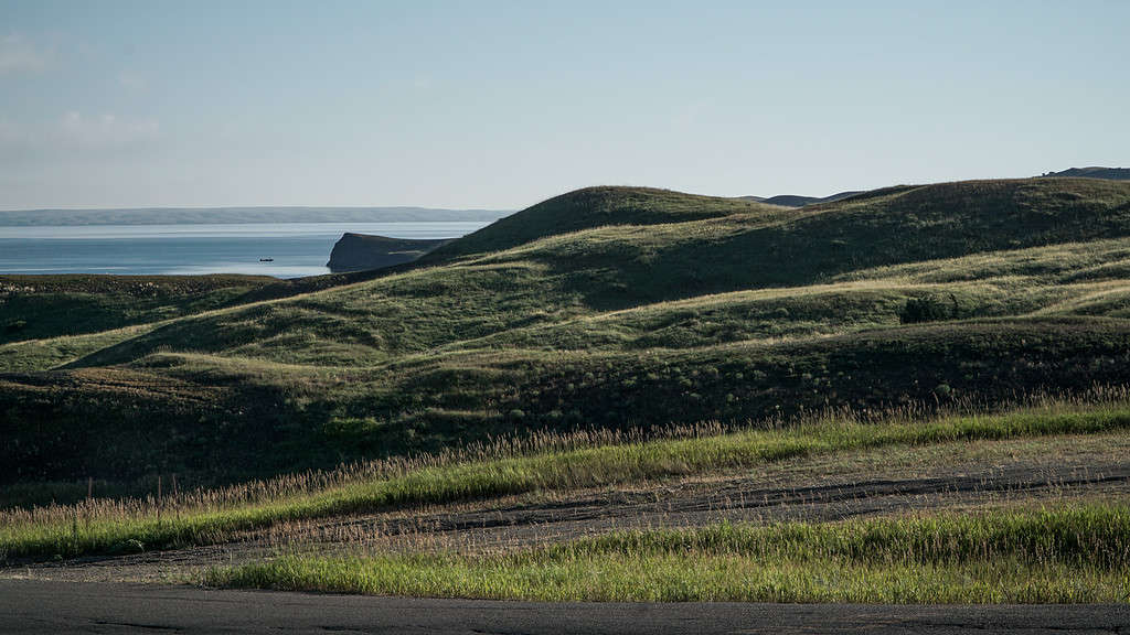 Green Hills dal lago Oahe nel South Dakota