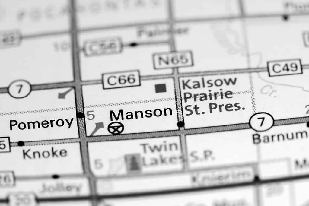 Mappa di Manson Iowa