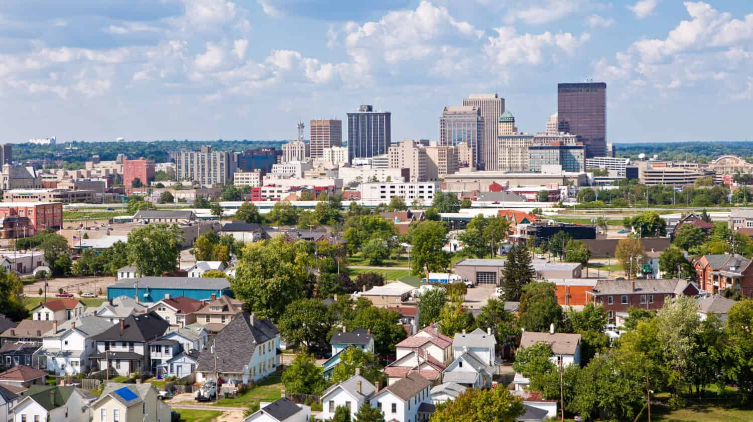 Skyline di Dayton, Ohio e dintorni