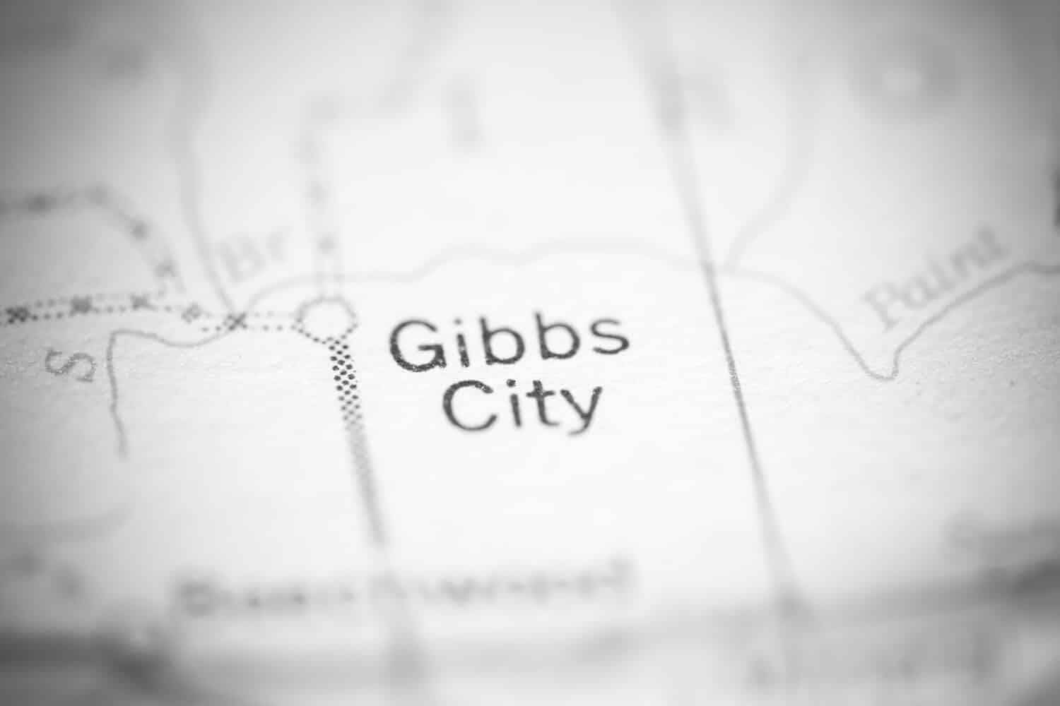 Gibbs City. Michigan. Stati Uniti su una mappa geografica.