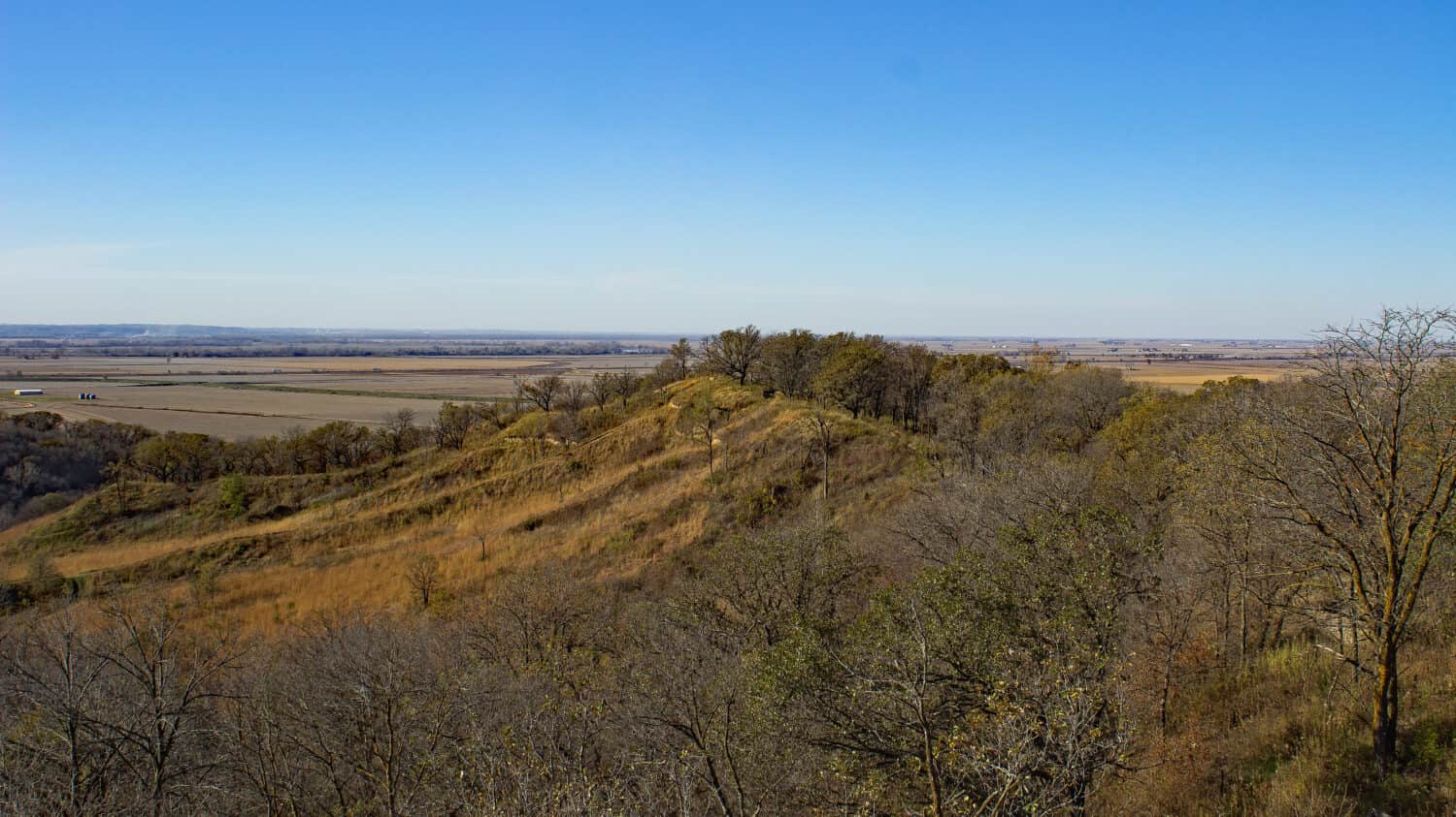 Loess Hills nell'Iowa occidentale vicino a Honey Creek, Iowa.