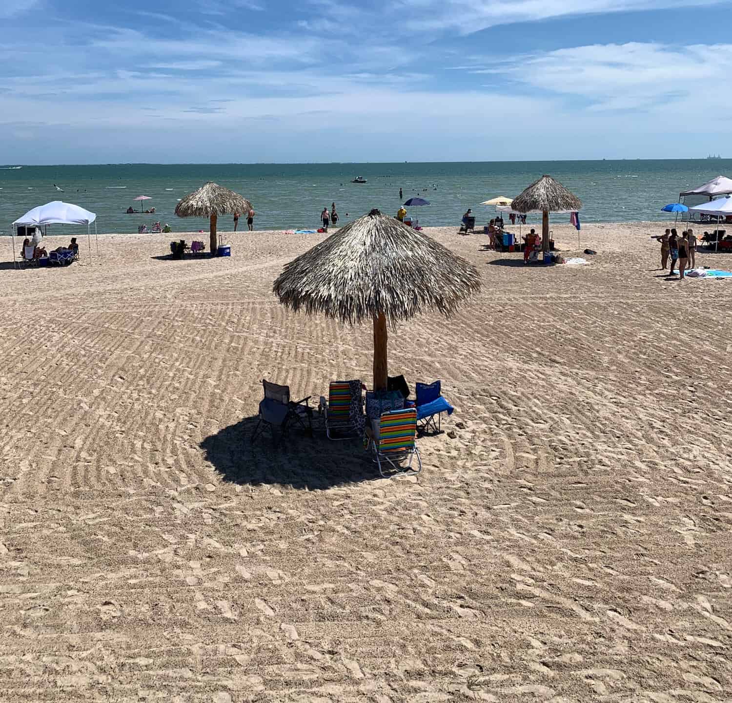 Rockport Beach nella costa del Golfo del Texas, Stati Uniti.