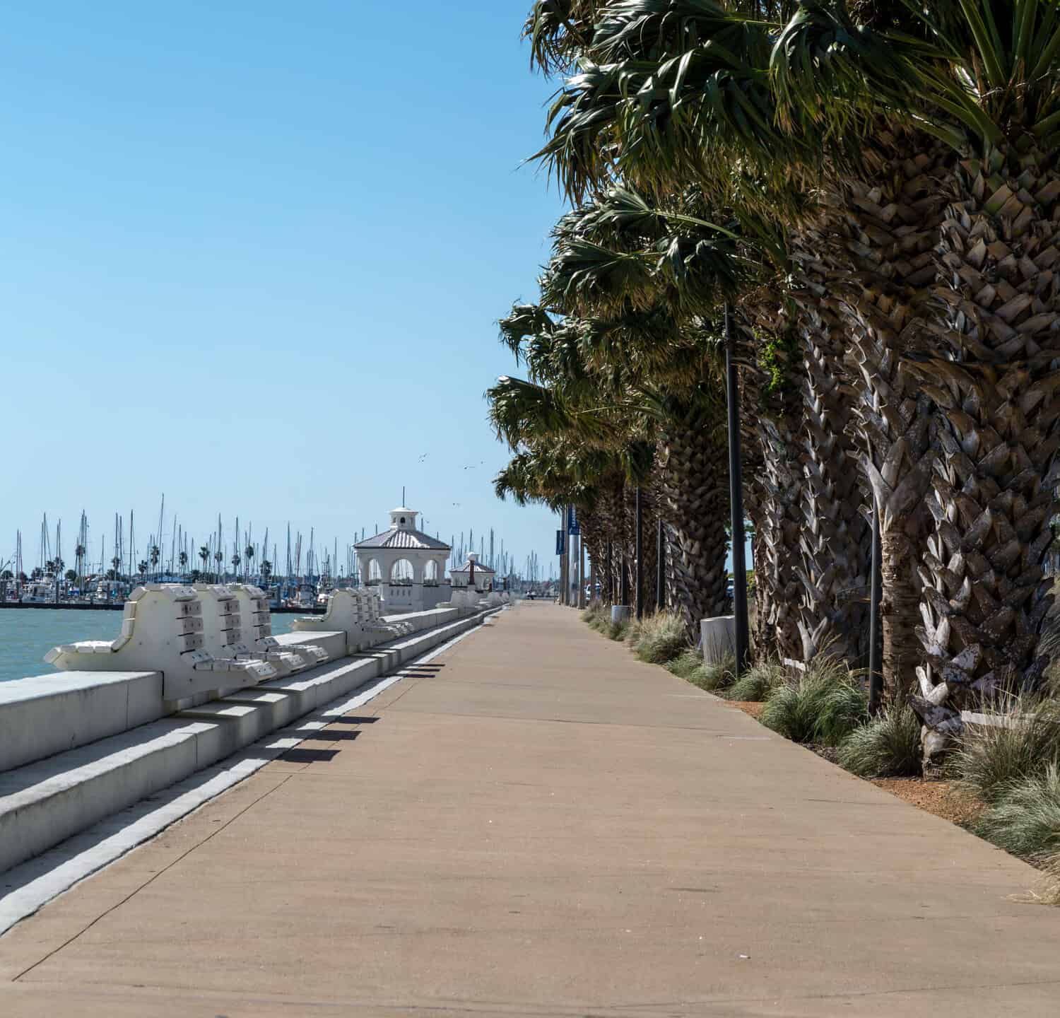Bella vista lungo il Corpus Christi, Texas, diga