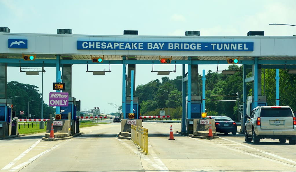 Tunnel del ponte della baia di Chesapeake
