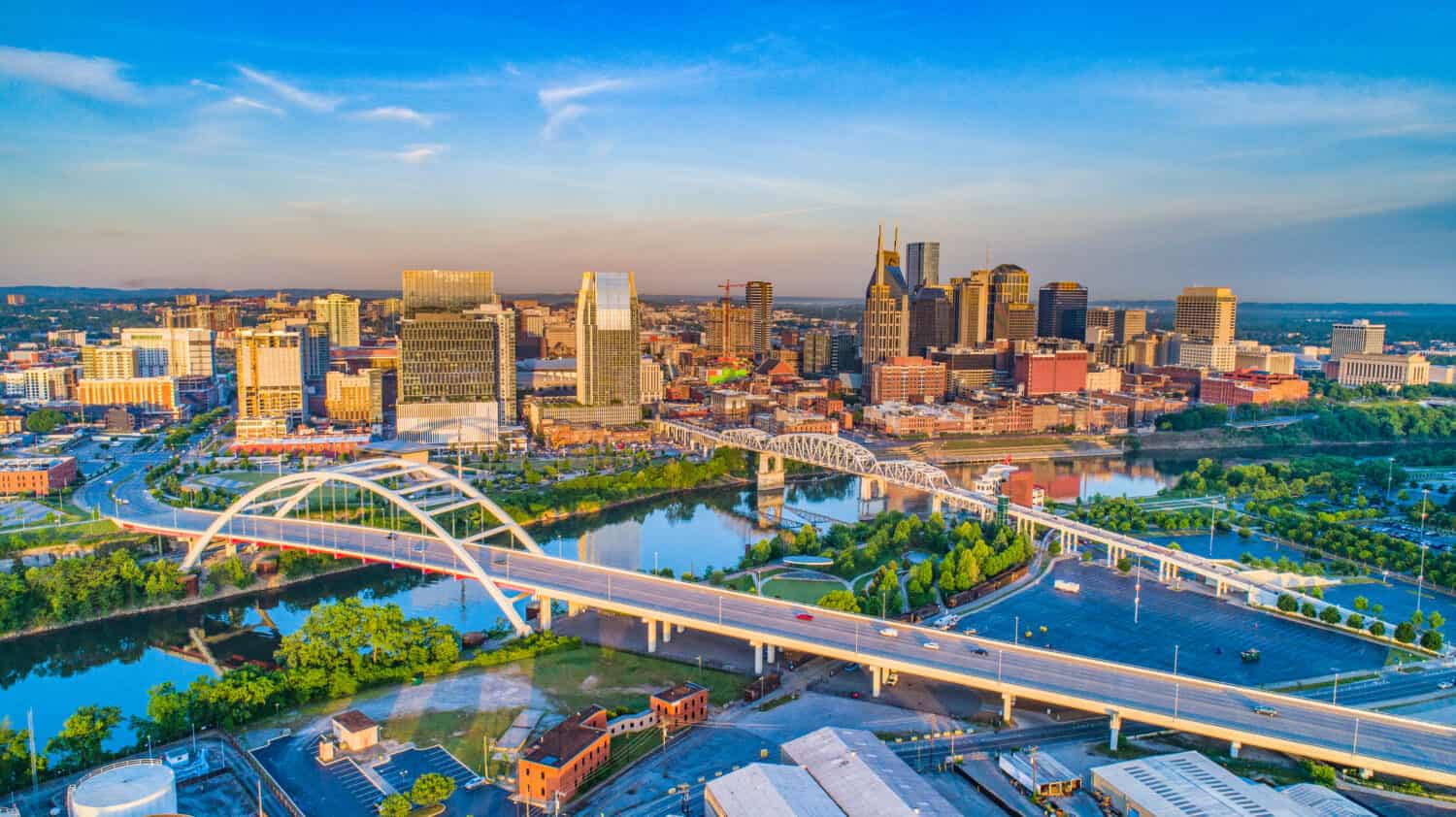 Antenna del centro di Nashville, Tennessee, Stati Uniti d'America.
