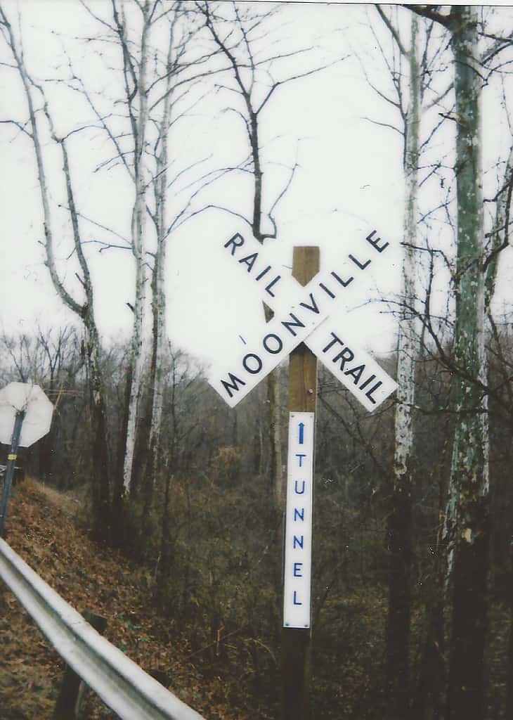 Moonville Trail Rail segno, Ohio