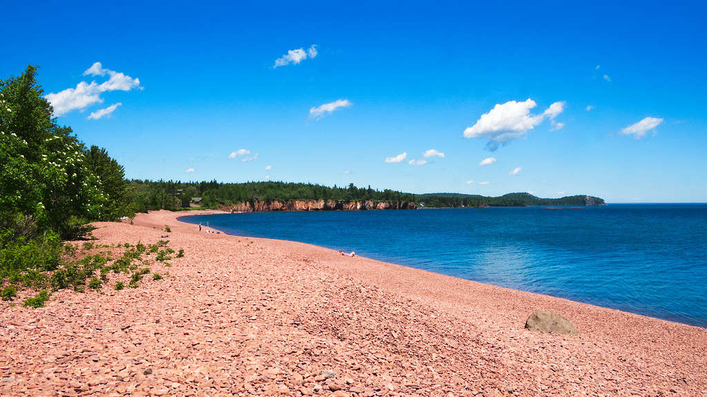 Iona's Beach sulla North Shore del Lago Superiore nel Minnesota