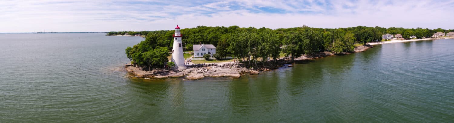 Panorama di Marblehead, faro dell'Ohio
