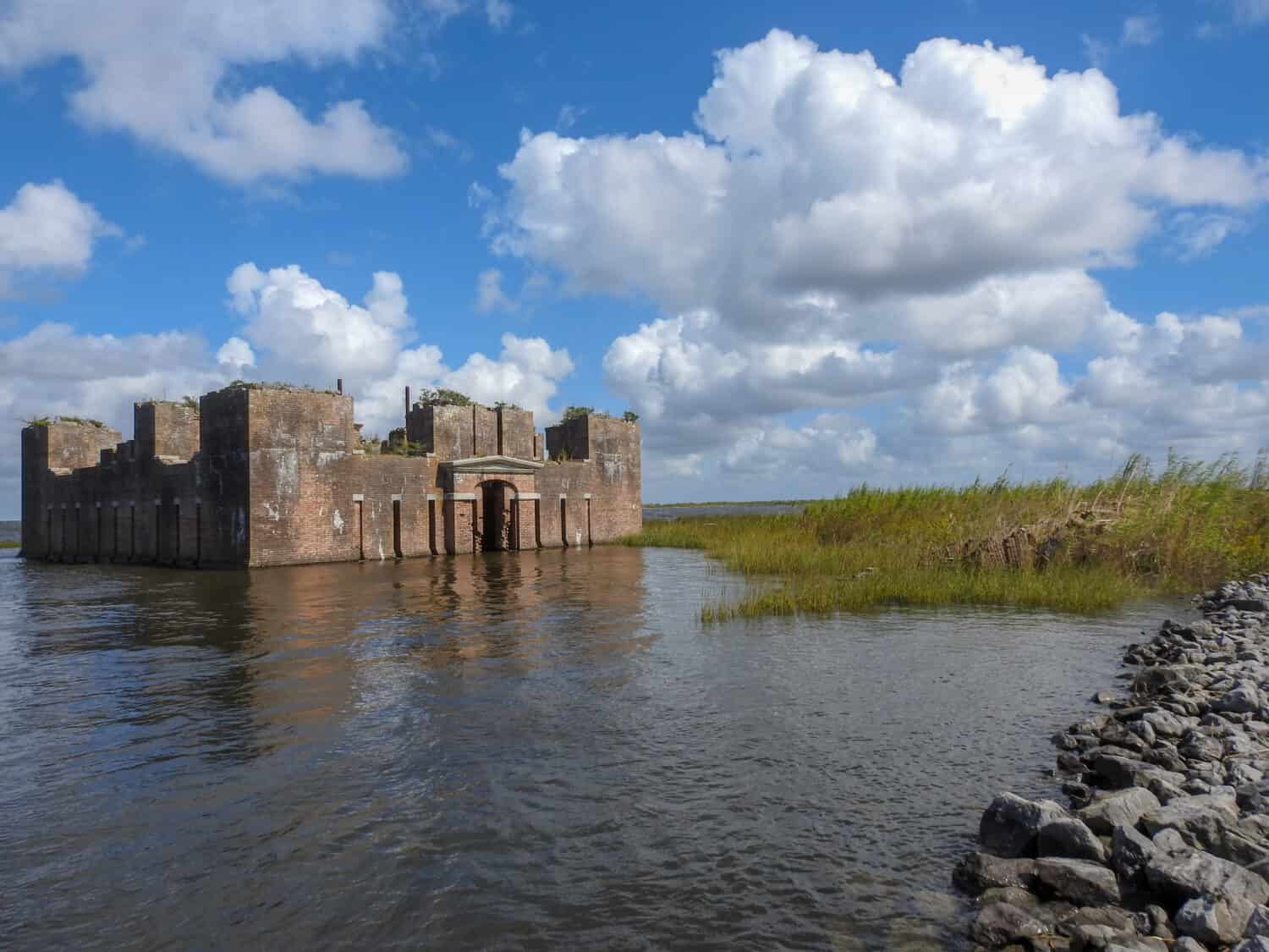 Fortezza abbandonata della guerra civile - Fort Proctor vicino a New Orleans, Louisiana