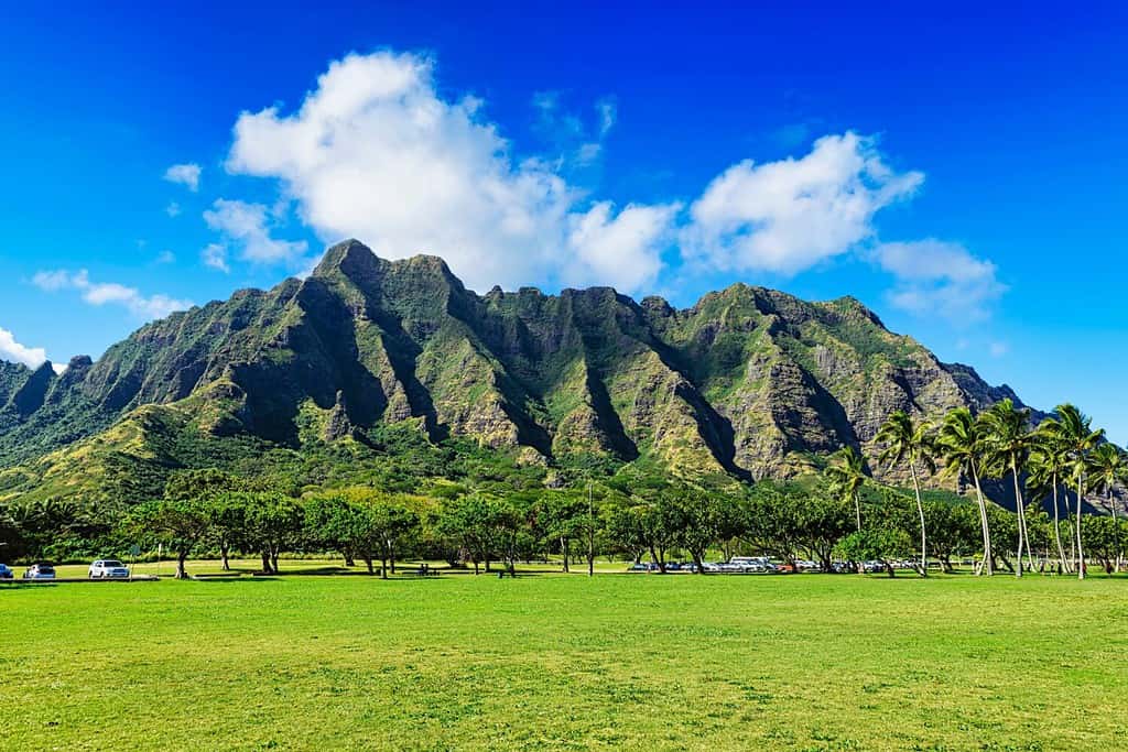 Kualoa Ranch sull'isola di Oahu, Hawaii