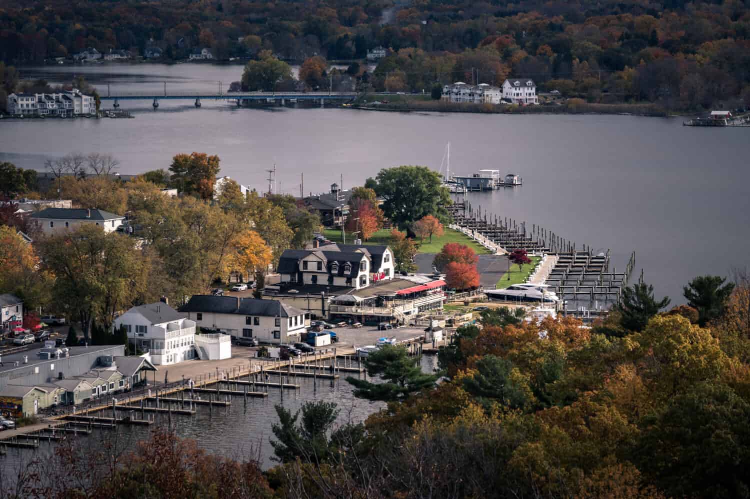 Vista aerea di Saugatuck, Michigan