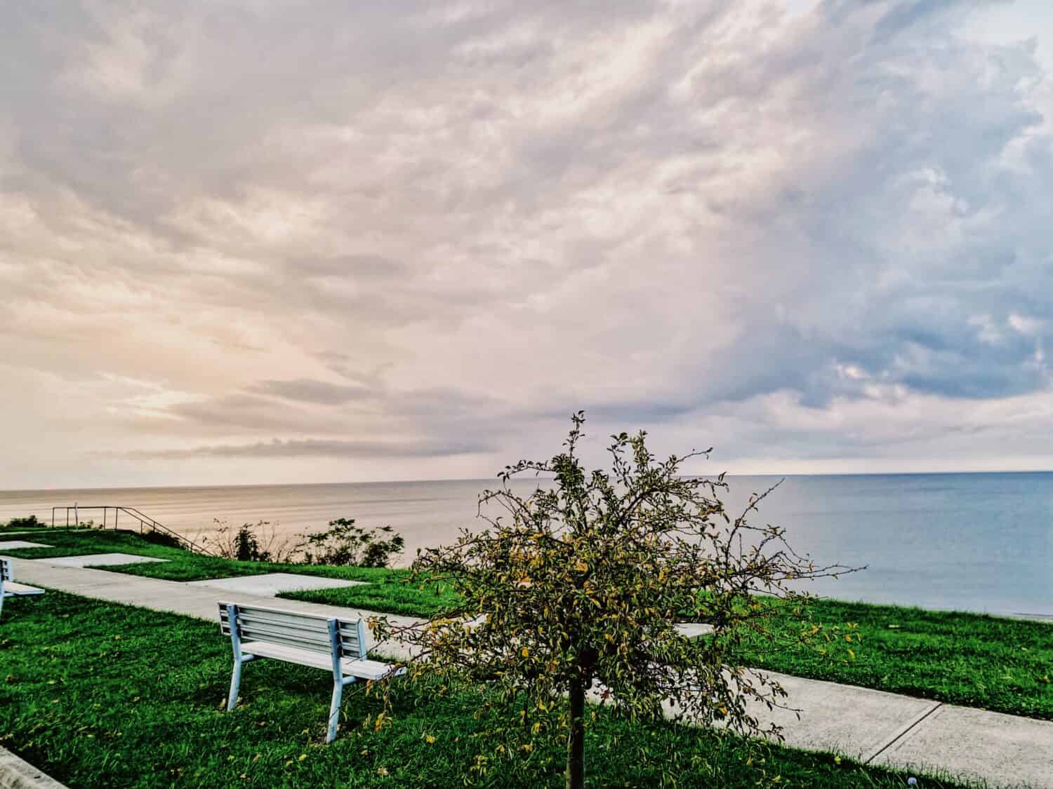 Vista della spiaggia a Conneaut Township Park 