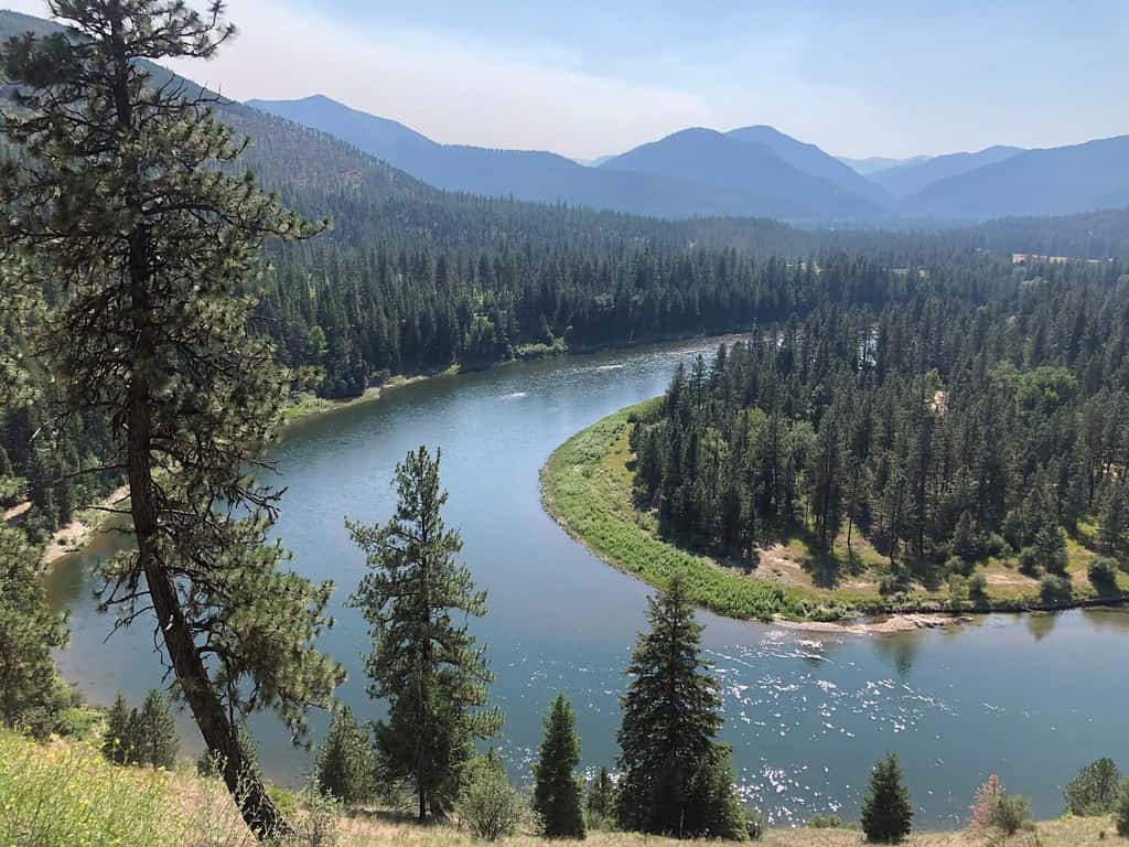 fiume Clark Fork vicino a st. regi montana