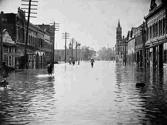 Tempesta da un uragano sull'isola di Cumberland, in Georgia, nel 1898.