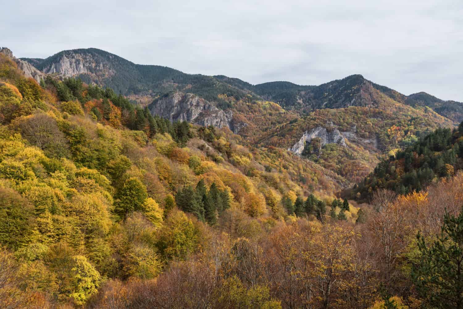 Paesaggio a Frakto nel parco nazionale della catena montuosa Rodopi