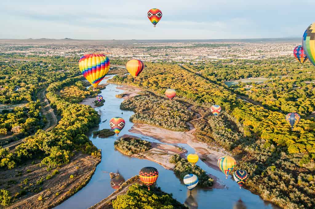 Mongolfiere sul Rio Grande