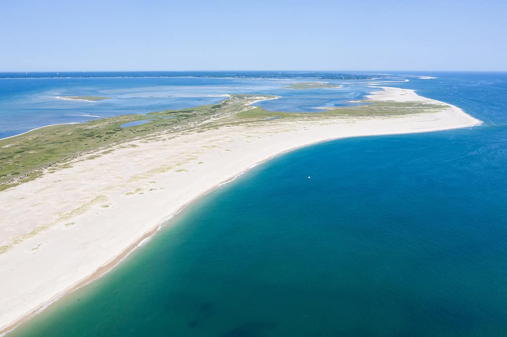 Veduta aerea dell'isola di Monomoy, Cape Cod, MA