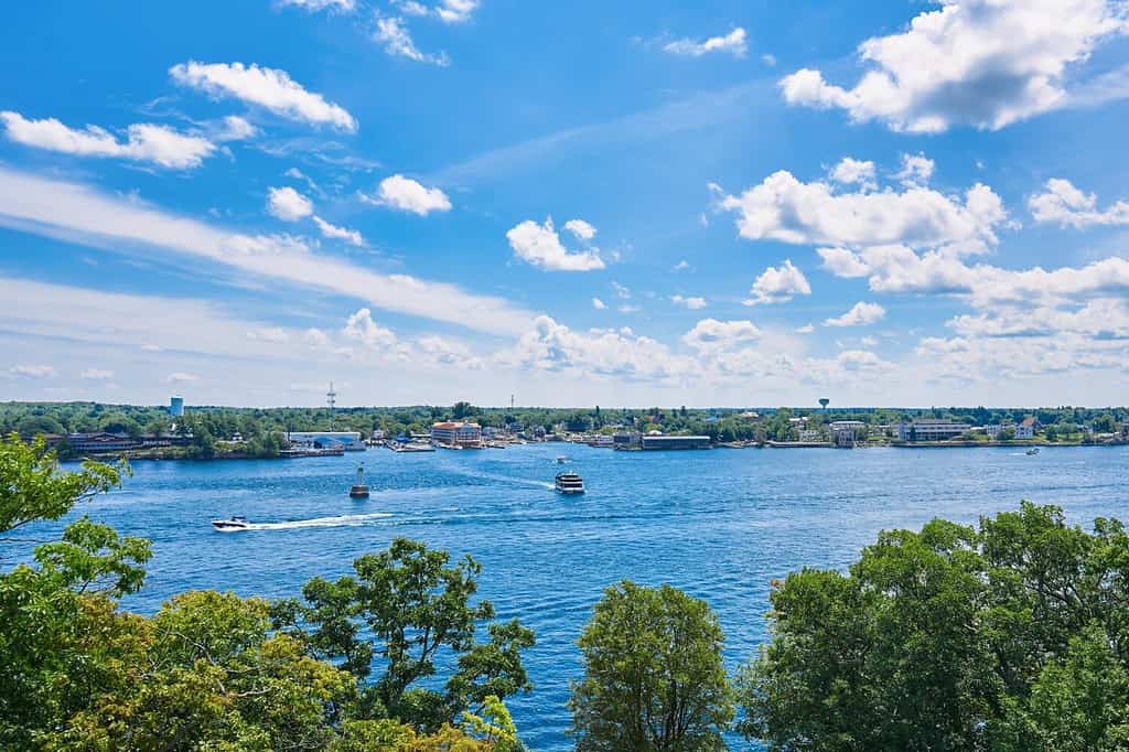 fiume San Lorenzo.  Parco nazionale dei Mille Laghi USA.