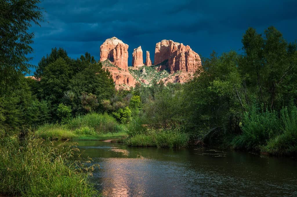 Le montagne di roccia rossa nella foresta nazionale di Coconino, Arizona, Stati Uniti