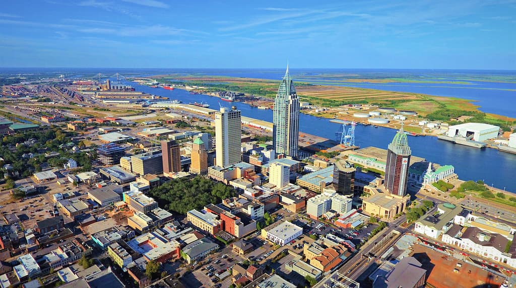 Foto aerea di Mobile, Alabama