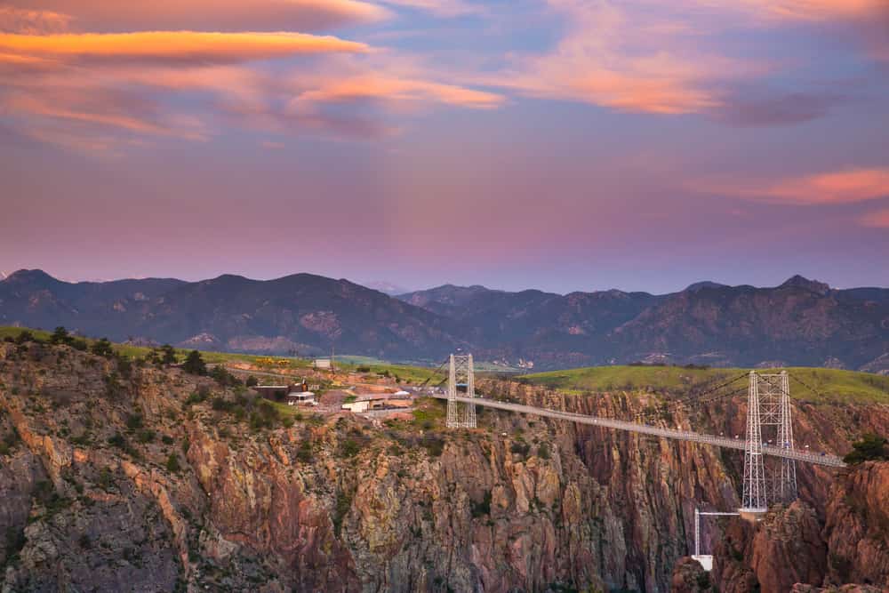 Il Royal Gorge Bridge della prima luce dell'alba