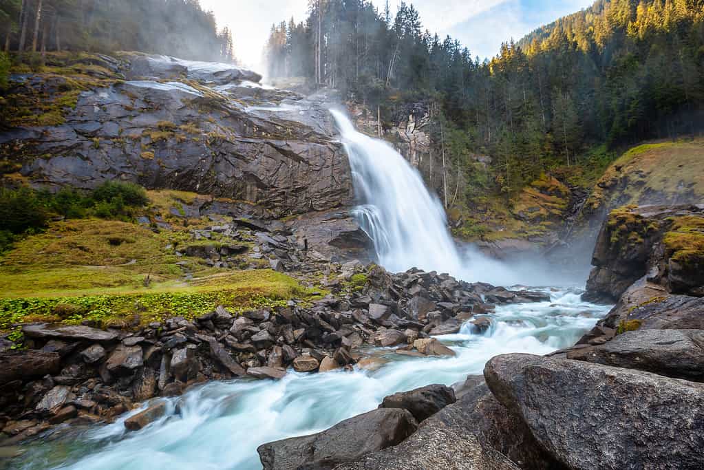 Cascate di Krimmler vicino a Krimml, Austria