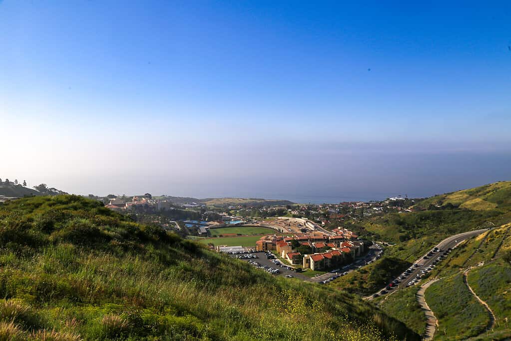 Veduta della Pepperdine University di Malibu, California