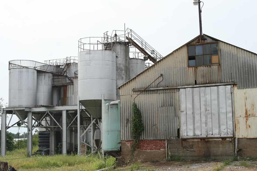 Edifici di età industriale a St. Louis, Missouri, USA 2020
