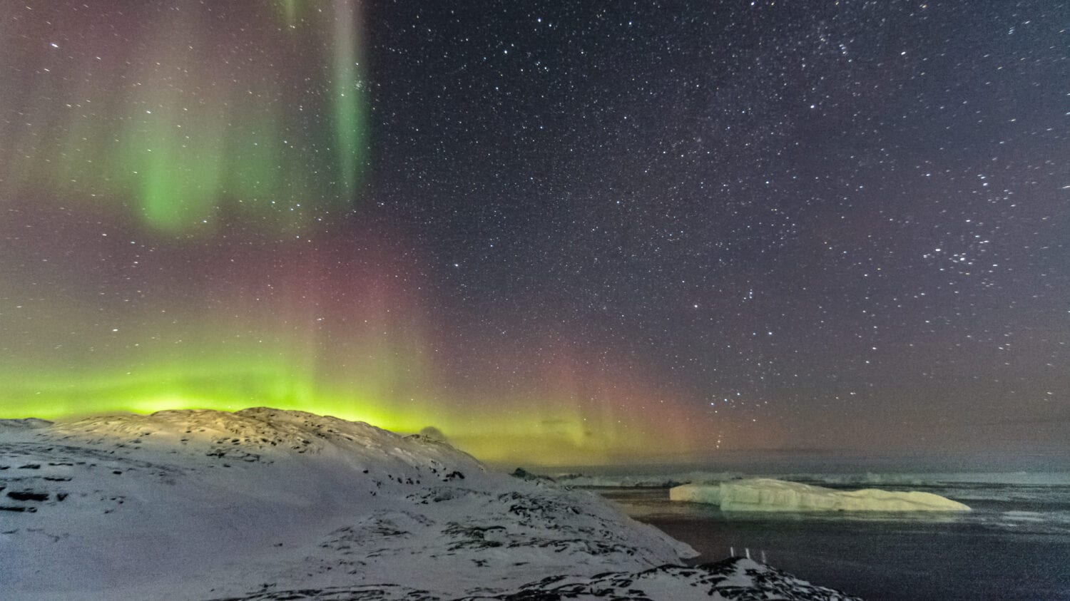 Aurora boreale in Groenlandia