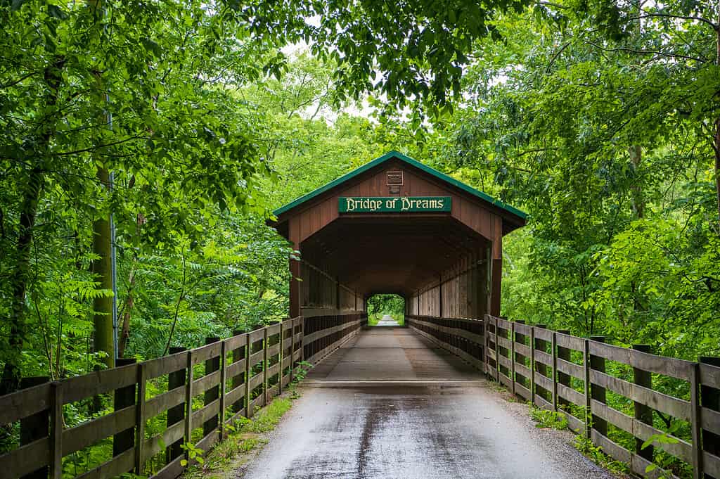 Una vista dell'ingresso al Ponte dei Sogni in Ohio
