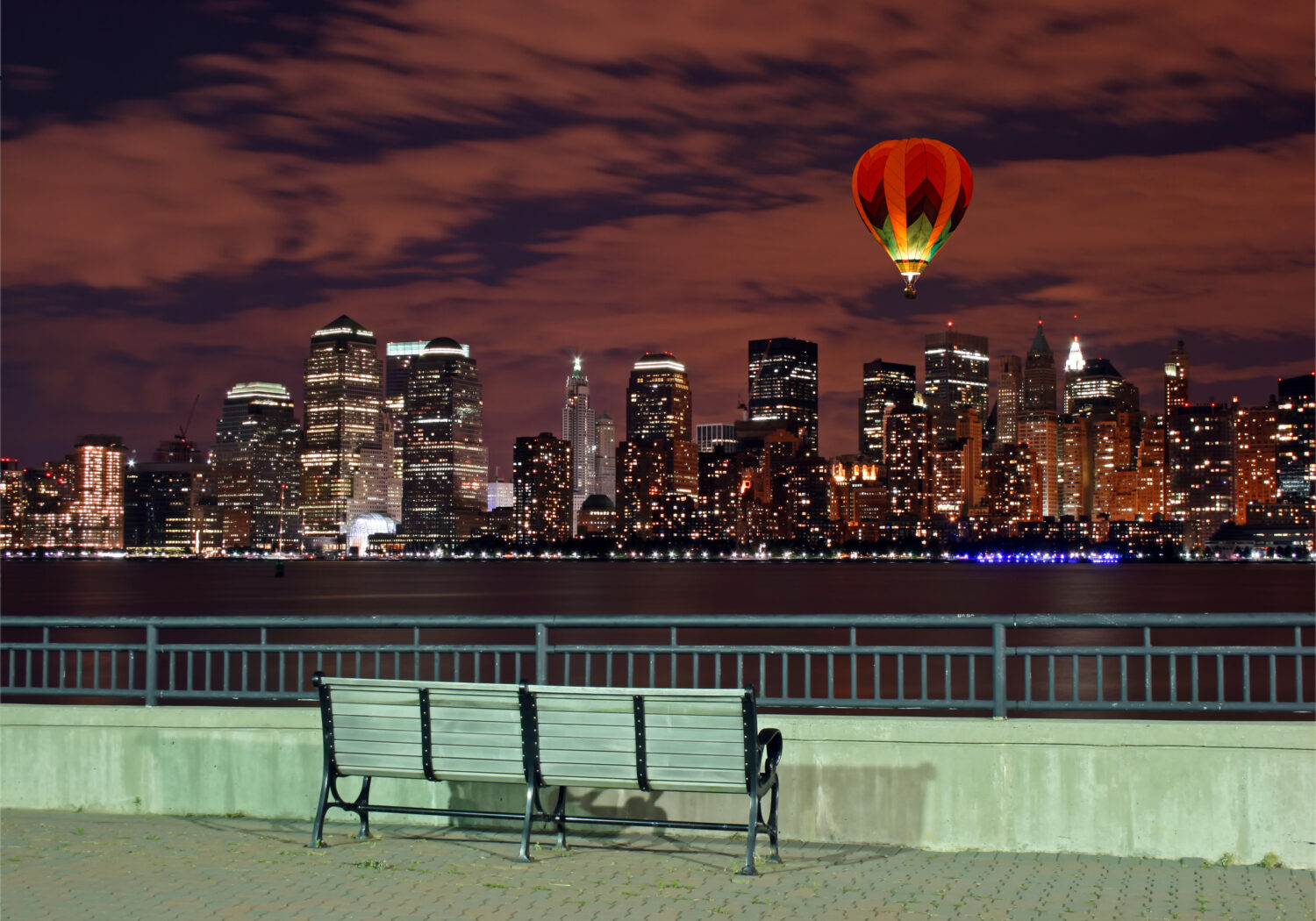Lo skyline di New York dal Liberty State Park