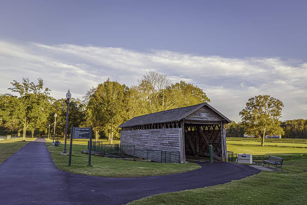 Il ponte coperto di Coldwater a Oxford, Alabama