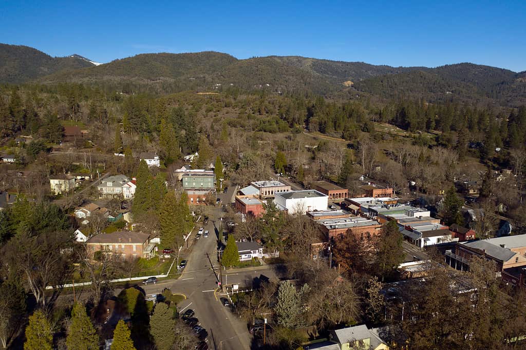 Veduta aerea di Jacksonville, Oregon