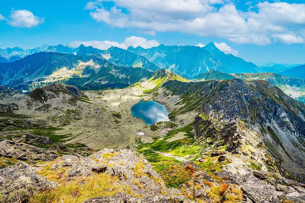Parco Nazionale dei Tatra in Polonia. Panorama dei Monti Tatra, escursione nella valle di Gasienicowa (Hala Gasienicowa)