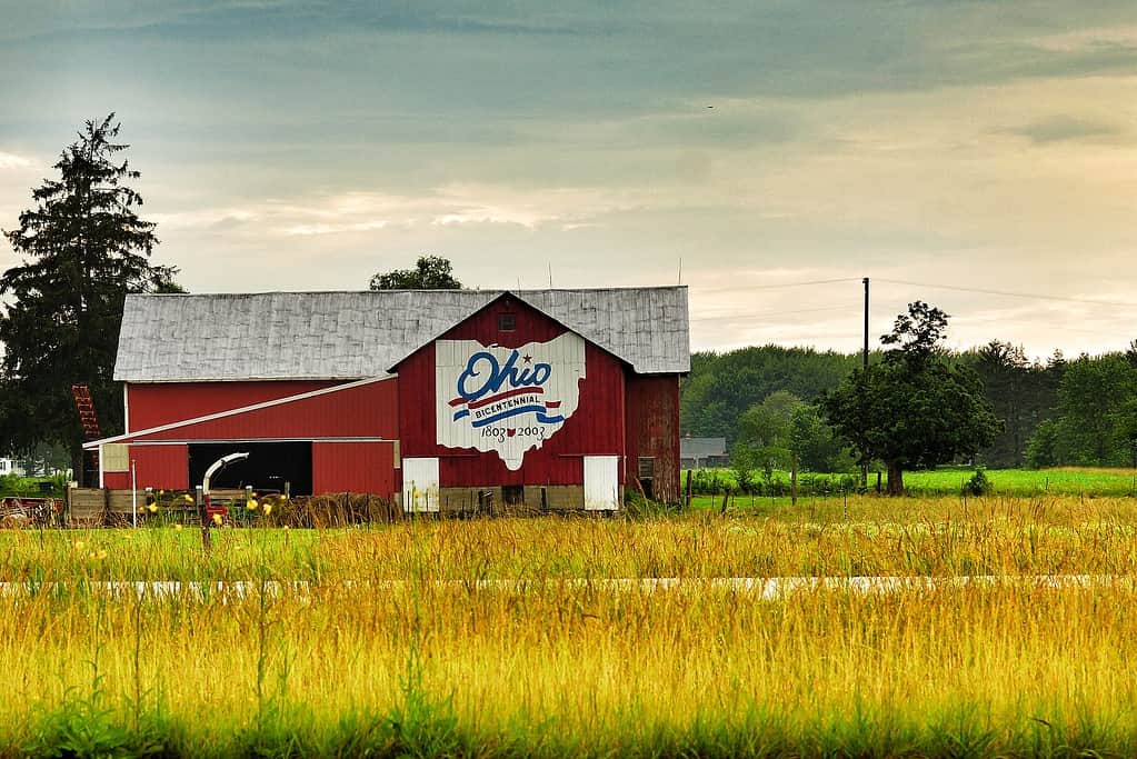 Un fienile in ogni contea dell'Ohio è stato dipinto per celebrare il bicentenario, come questo fienile nella contea di Ashtabula.