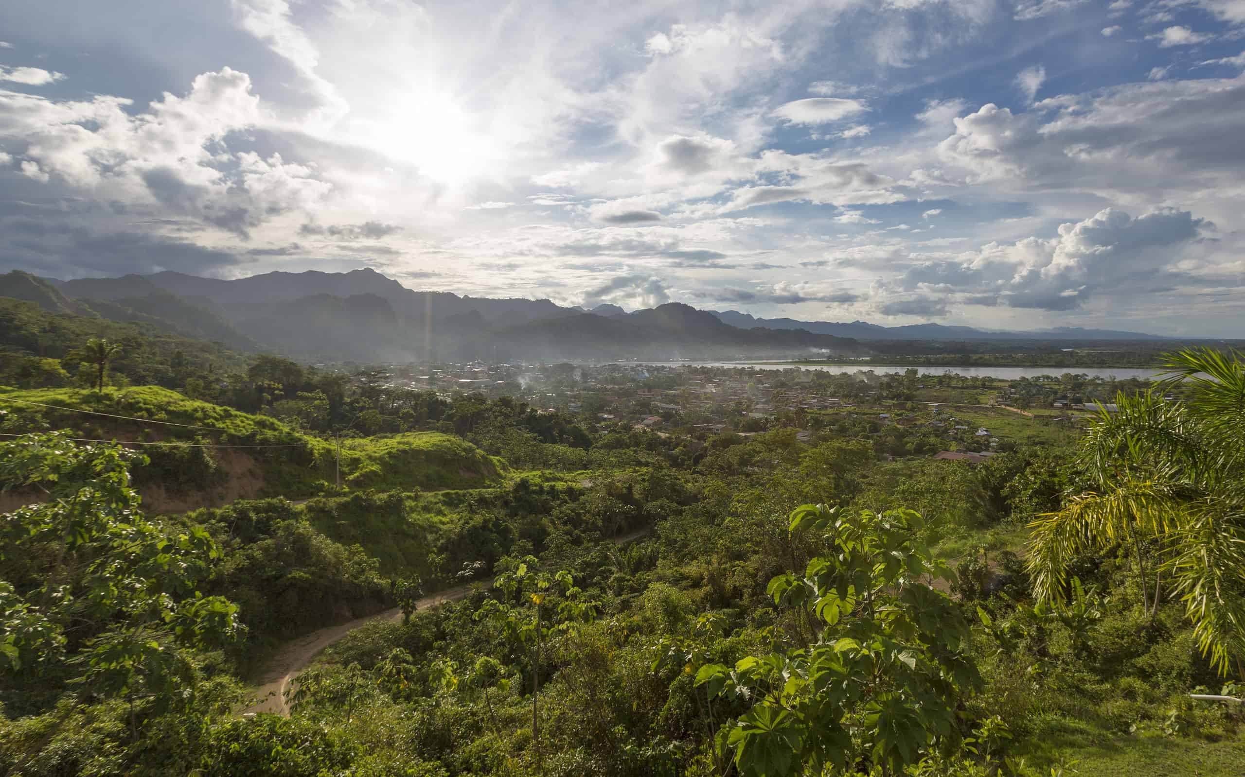 Veduta aerea di Rurrenabaque, Bolivia