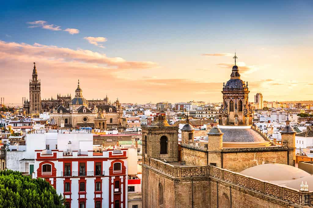 Skyline di Siviglia, Spagna nel quartiere vecchio.