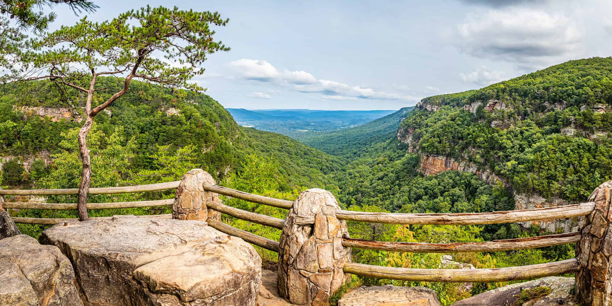 Georgia Cloudland Canyon Park escursionismo estate natura